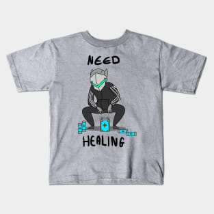 Genji sitting like a slav Kids T-Shirt